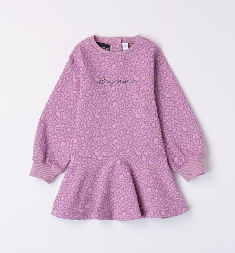 Sarabanda lilac dress for girls from 9 months to 8 years LILLA-LILLA-6K02