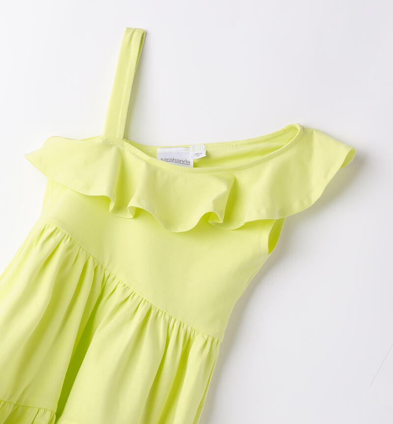 Girl's one-shoulder dress GIALLO-5241