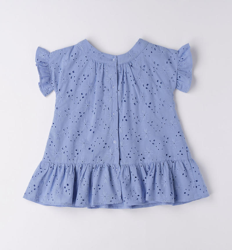 Sarabanda broderie anglaise dress for girls from 9 months to 8 years AVION-3621