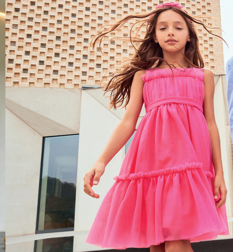 Abito tulle ragazza da 8 a 16 anni Sarabanda ROSA-2426