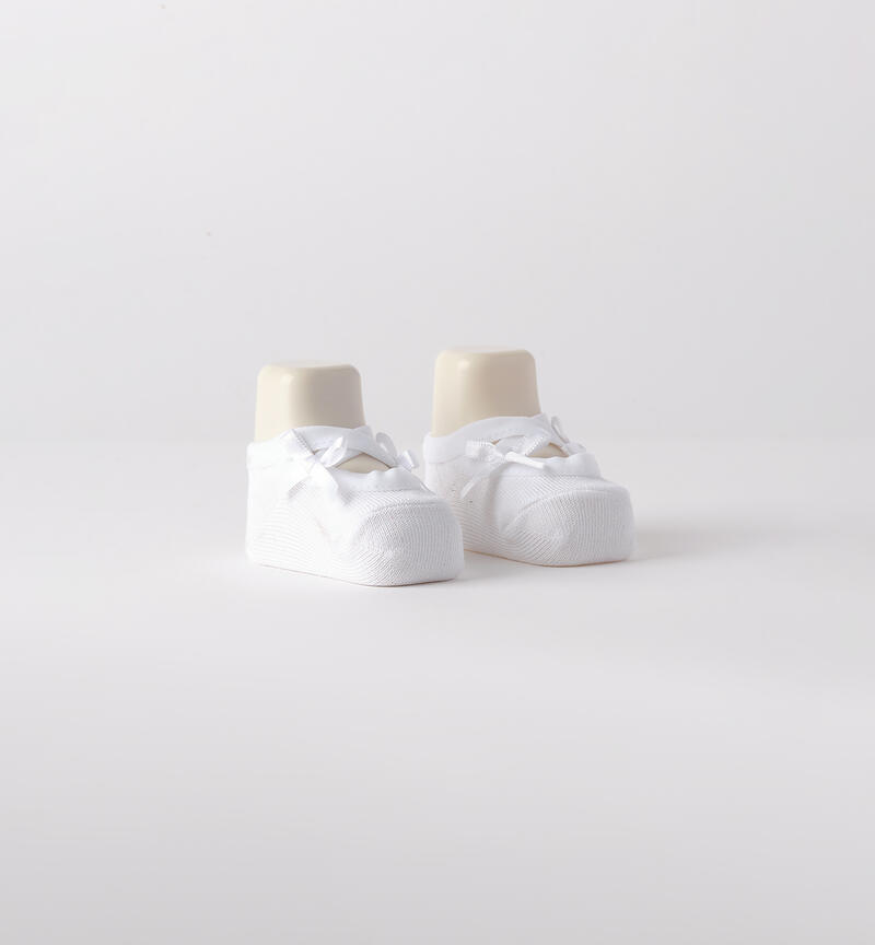 Minibanda baby booties BIANCO-0113