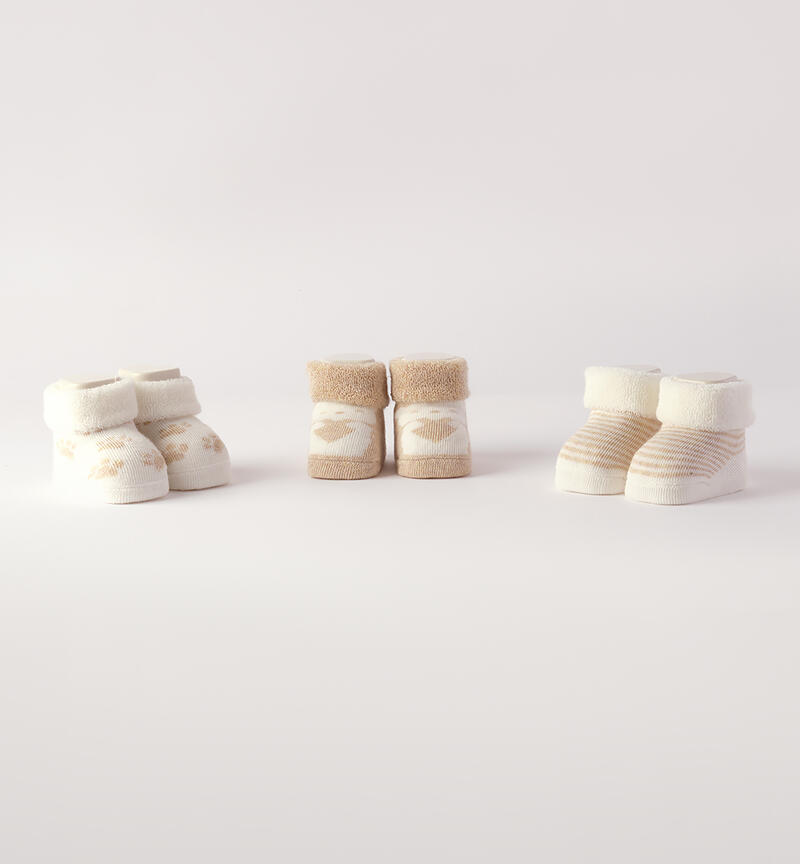 3-piece baby booties PANNA-0112