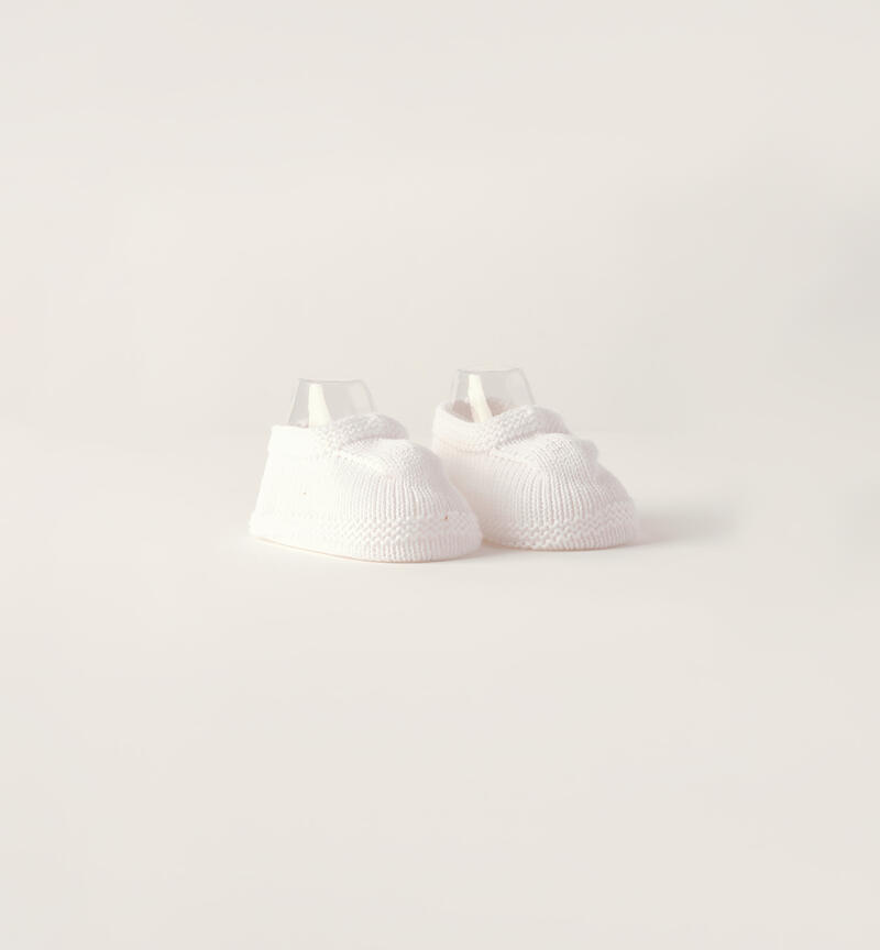 Minibanda baby booties BIANCO-0113