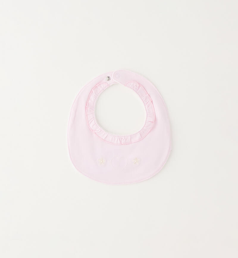 Baby girl bib LIGHT PINK-2481