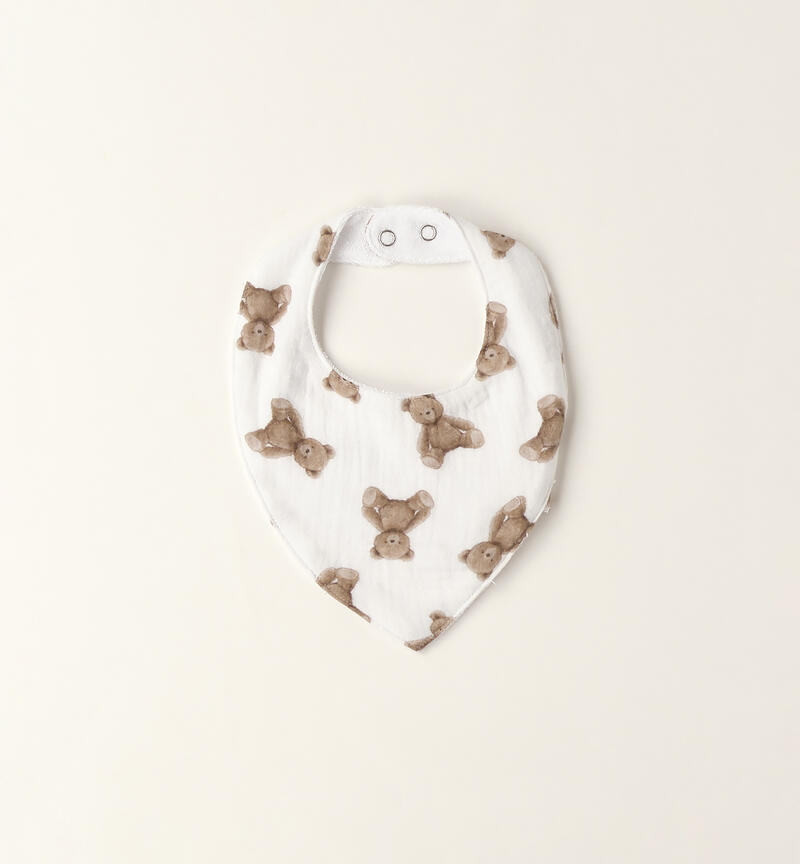 Baby bib BIANCO-MARRONE-6BVV