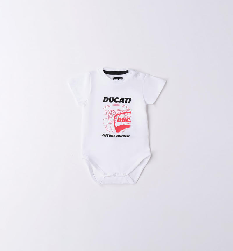 Ducati bodysuit for baby boys from 3 to 24 months BIANCO-0113