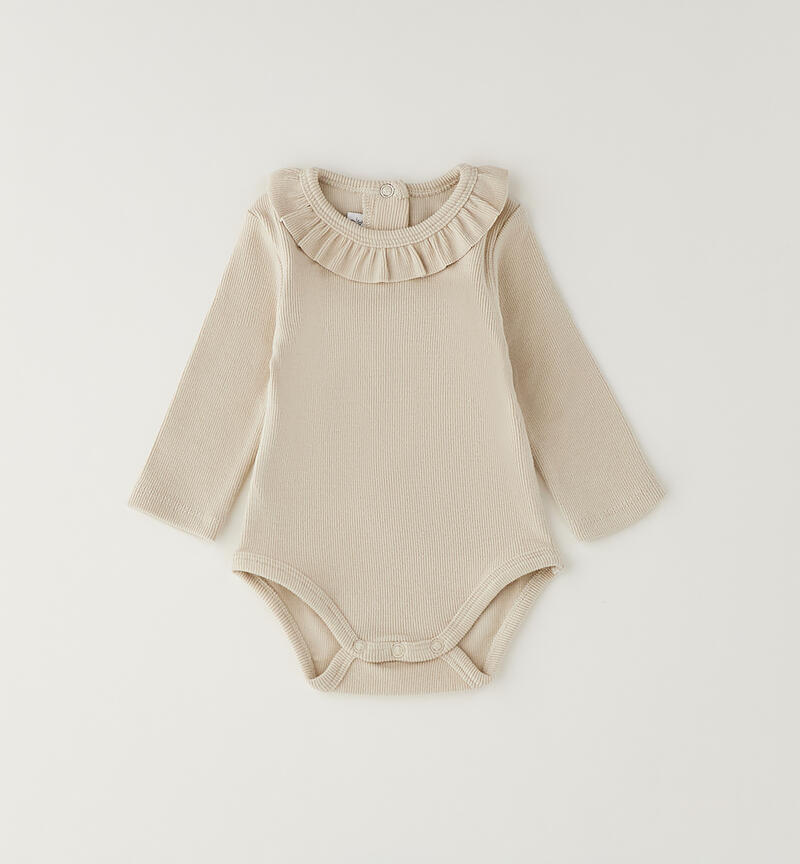 Baby Girl Bodysuit BEIGE-0434
