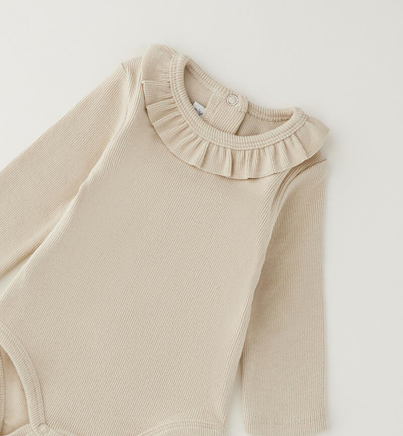 Baby Girl Bodysuit BEIGE-0434