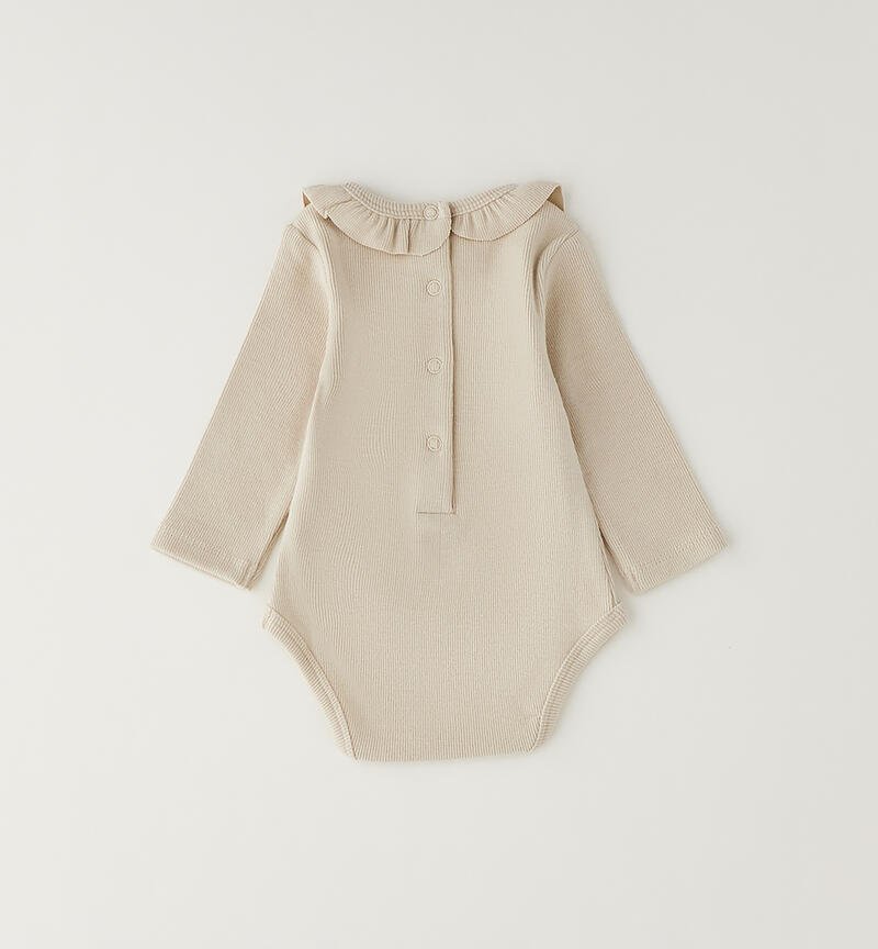 Baby Girl Bodysuit BEIGE-0434