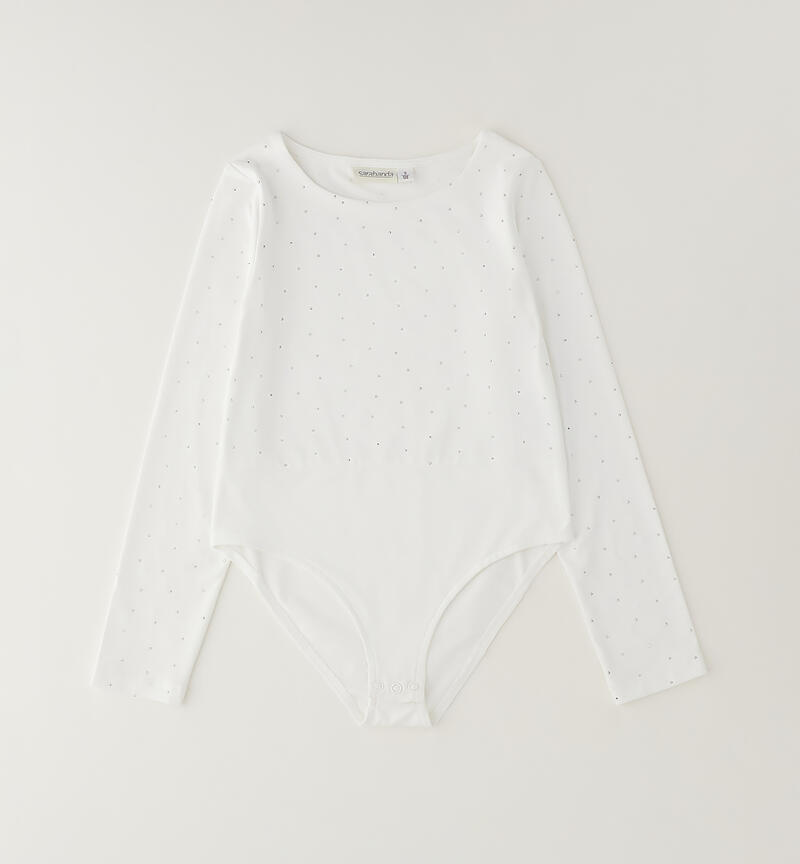 Body per ragazza PANNA-ARGENTO -6CGP