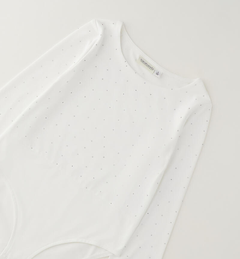 Body per ragazza PANNA-ARGENTO -6CGP