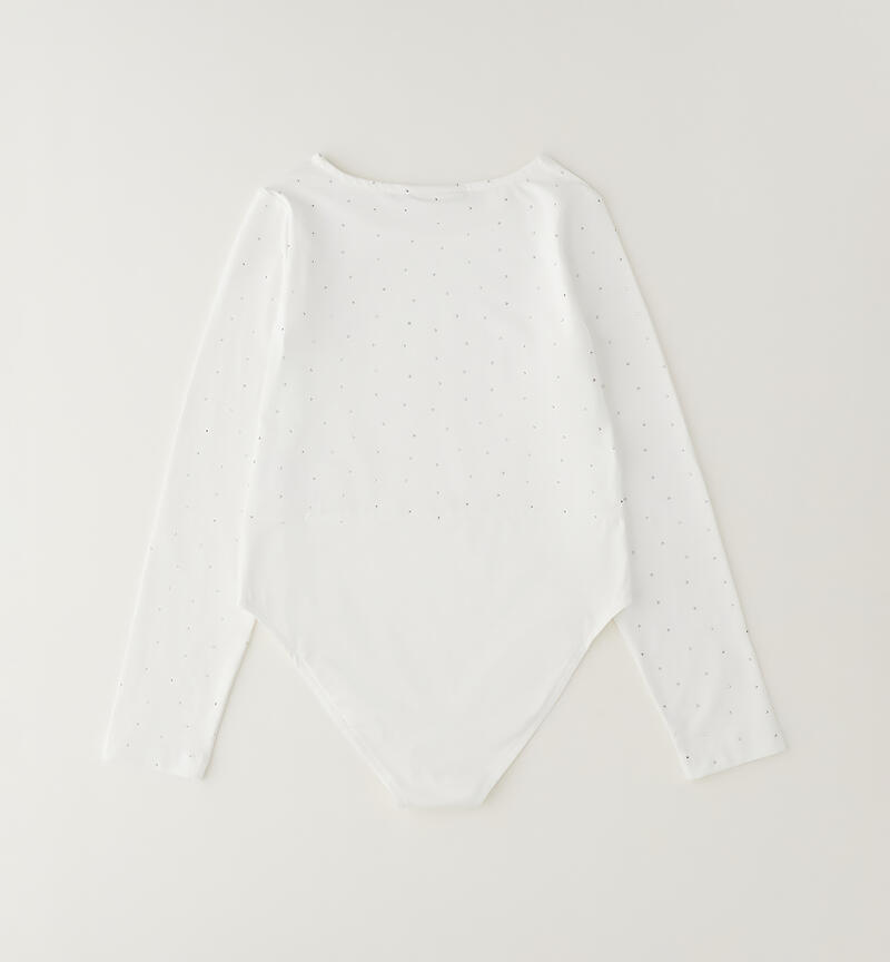 Body per ragazza PANNA-ARGENTO -6CGP