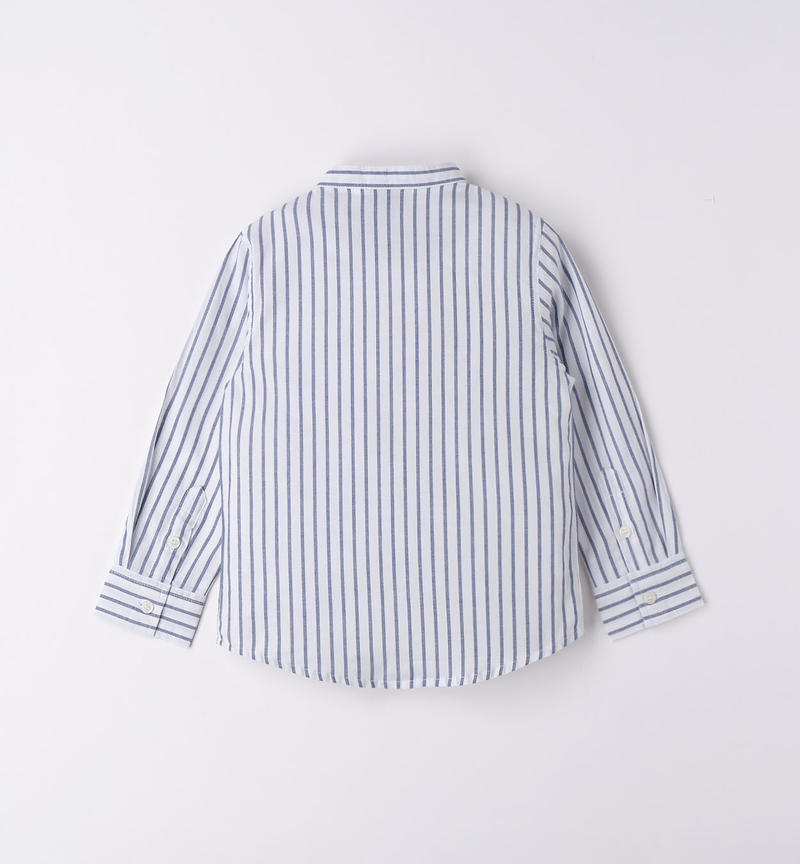 Sarabanda 100% cotton shirt for boys from 9 months to 8 years BLU INDIGO-3647