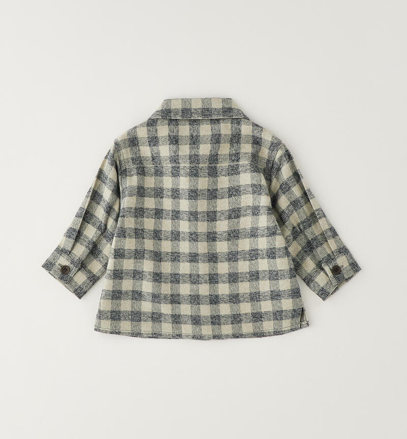 Camicia a quadri bimbo GRIGIO SCURO-0564