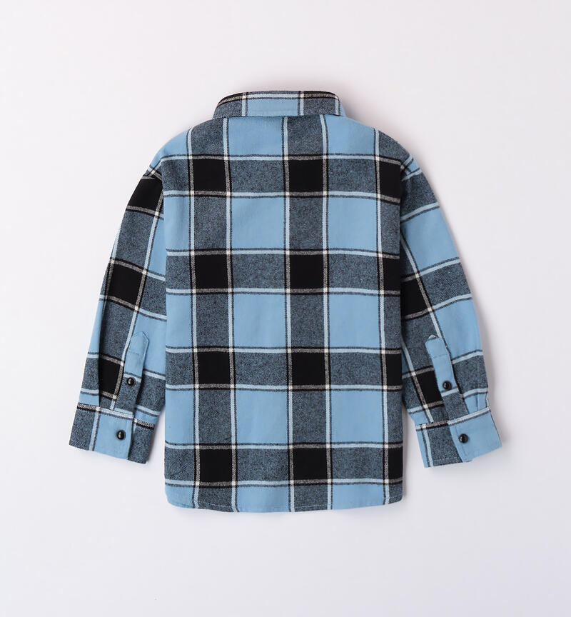 Sarabanda checked shirt for boys from 9 months to 8 years AZZURRO-3873
