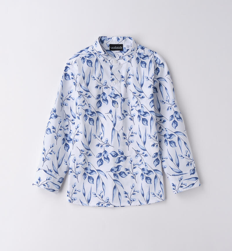 Camicia alla coreana bambino BIANCO-AVION-6BHQ