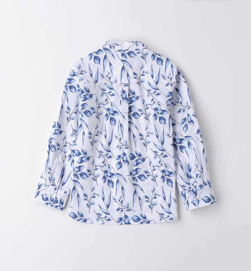 Camicia alla coreana bambino BIANCO-AVION-6BHQ