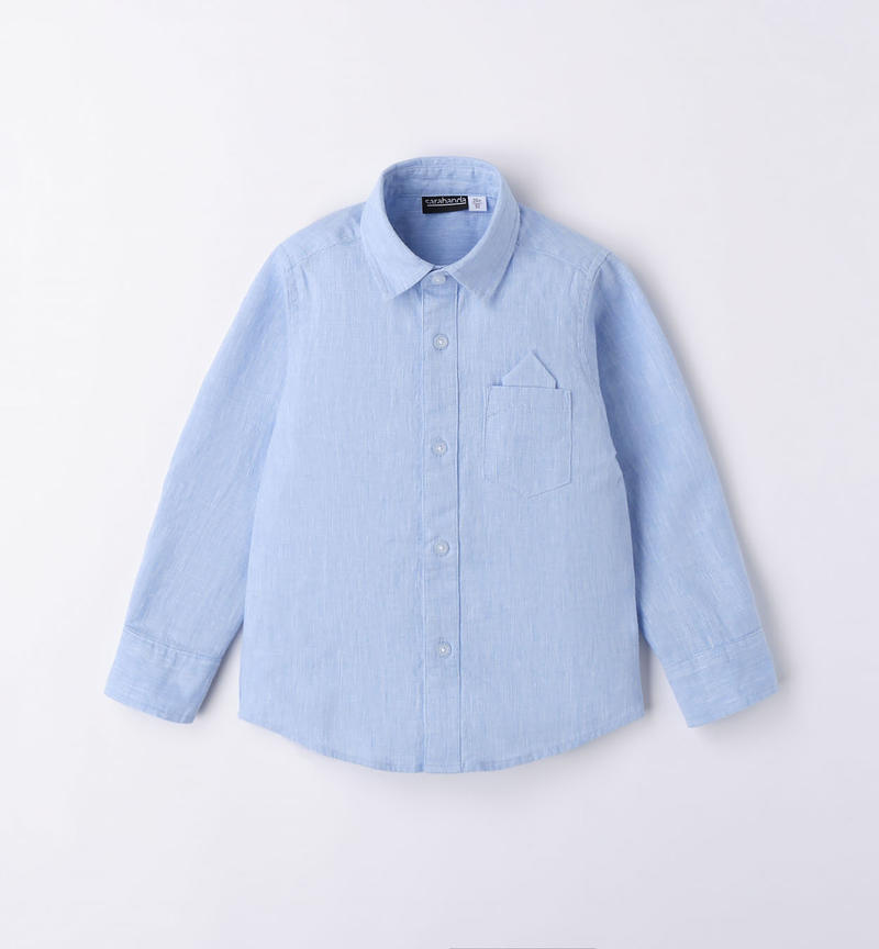 Sarabanda light blue shirt for boys from 9 months to 8 years AVION-3621