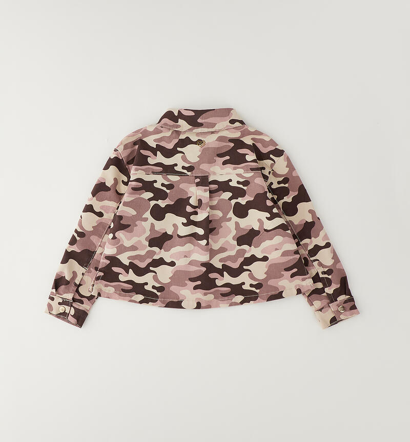 Spotted girl's shirt CACAO-ROSA-6CFM