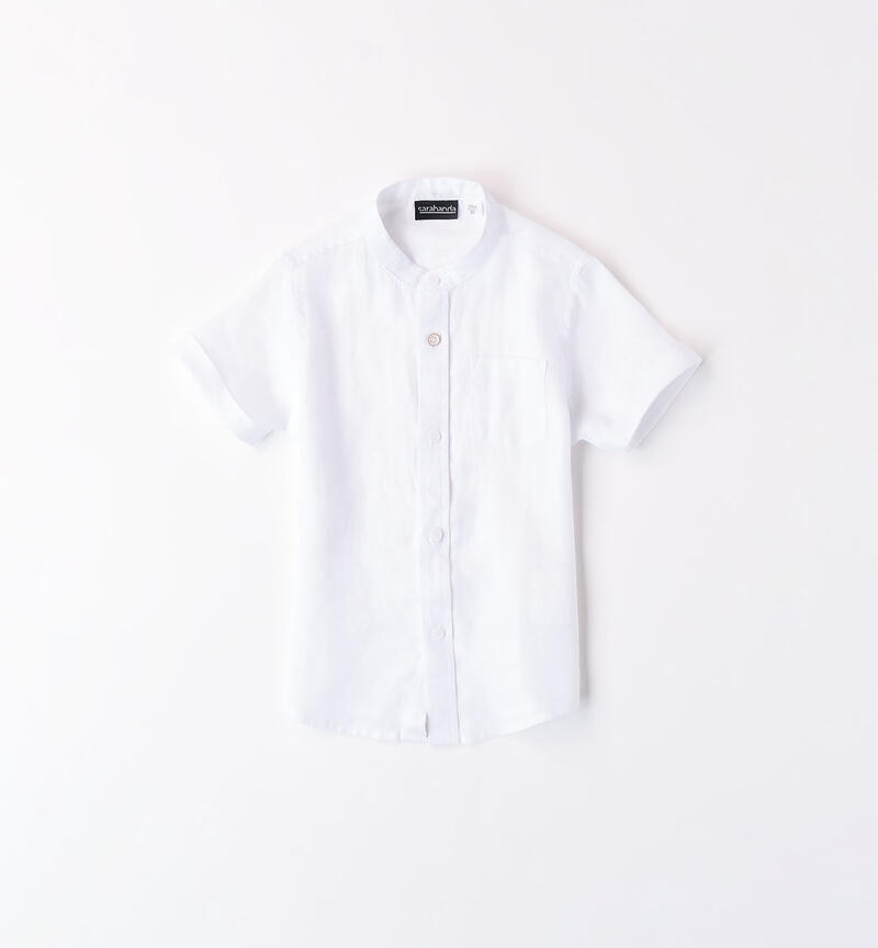 Boys' short-sleeved shirt BIANCO-0113