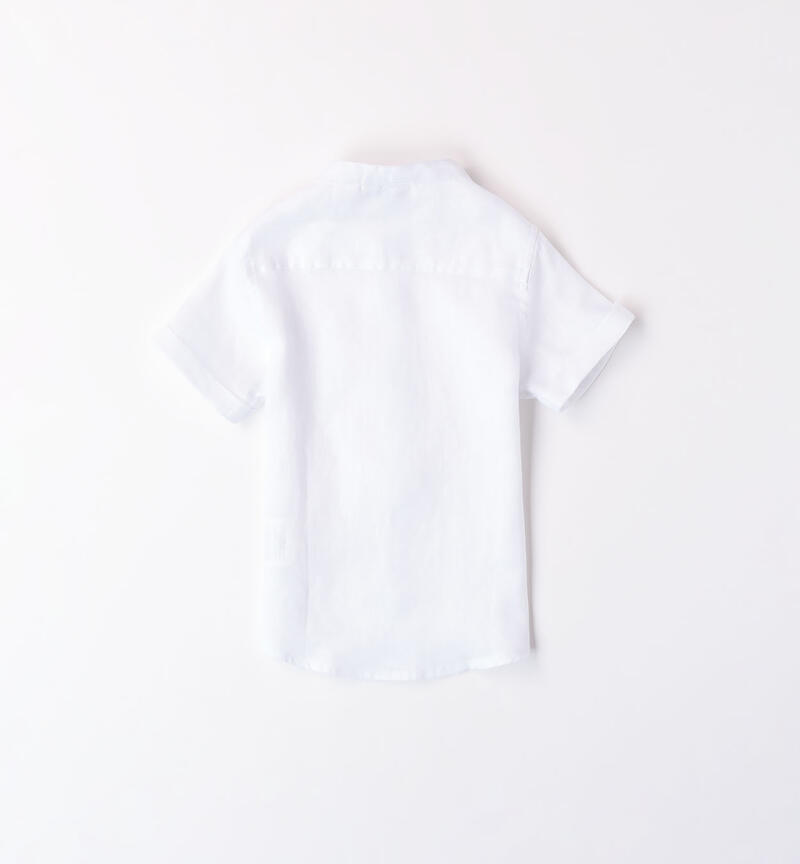 Boys' short-sleeved shirt BIANCO-0113
