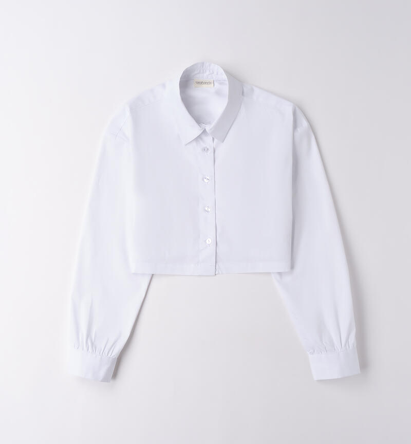 Camicia bianca bambina BIANCO-0113