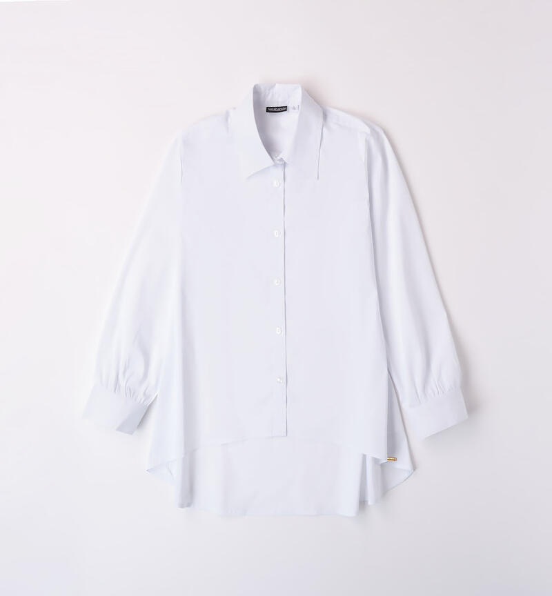 Sarabanda white long-sleeved shirt for girls from 8 to 16 years BIANCO-0113