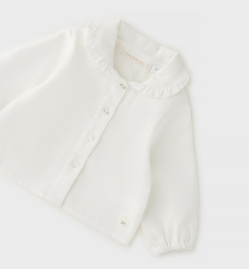 Baby girl's white shirt PANNA-0112