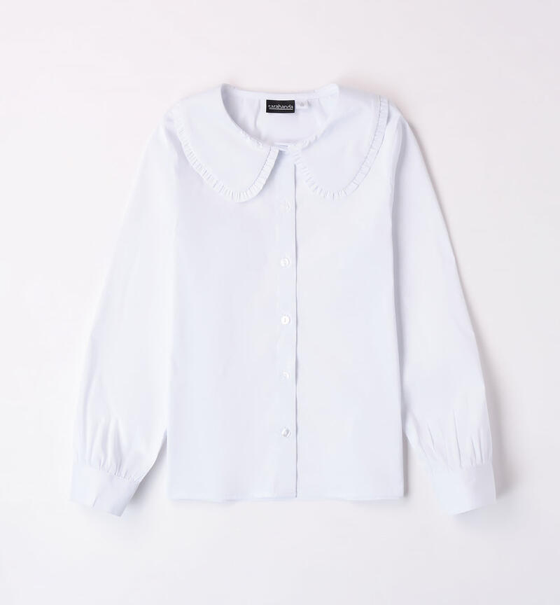 Camicia bianca per ragazza da 8 a 16 anni Sarabanda BIANCO-0113