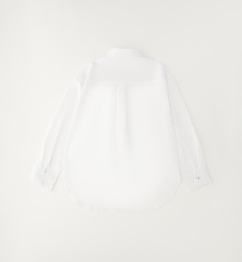 Camicia bianca ragazza BIANCO-0113