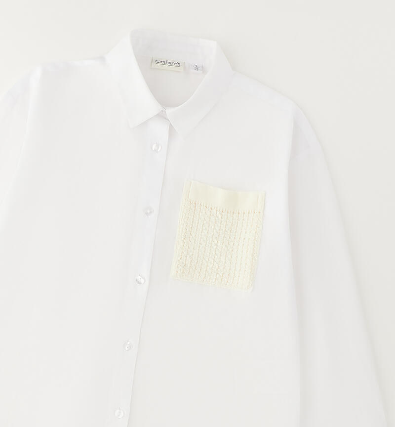 Camicia bianca ragazza BIANCO-0113