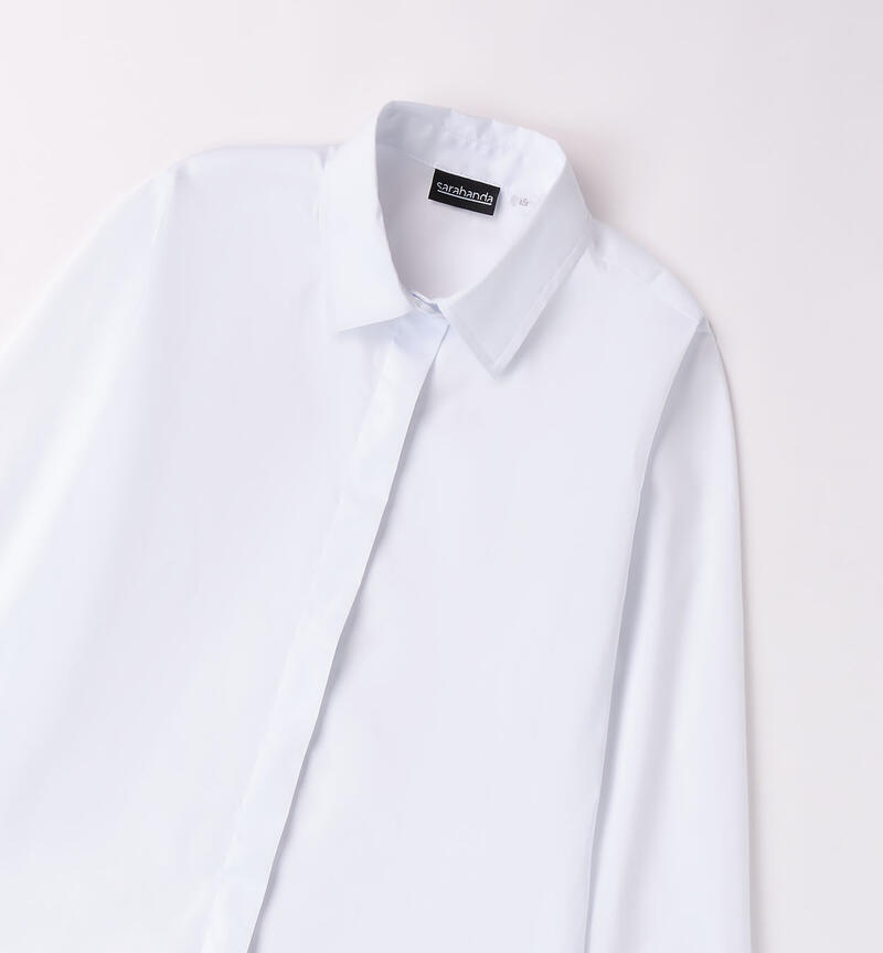 Girls' white shirt BIANCO-0113