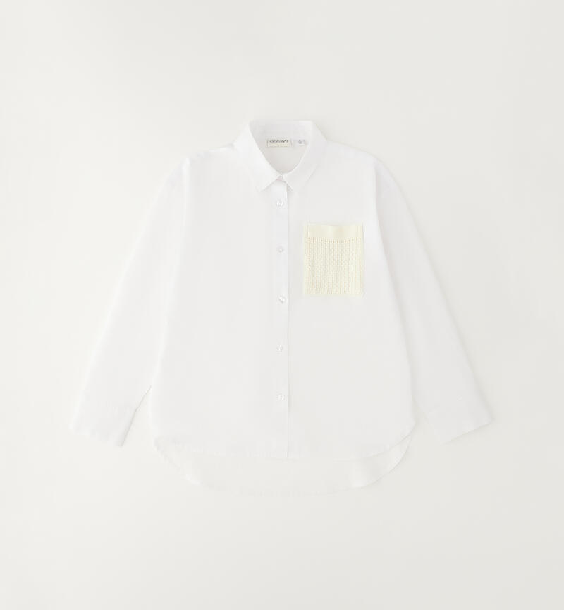 Camicia bianca ragazza BIANCO-0113