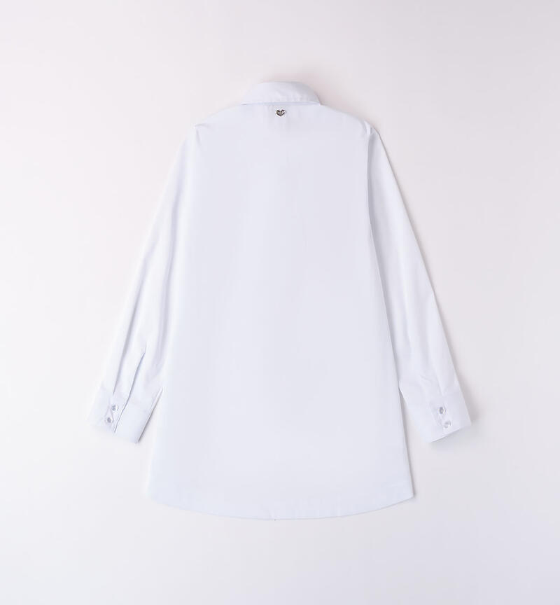 Girls' white shirt BIANCO-0113
