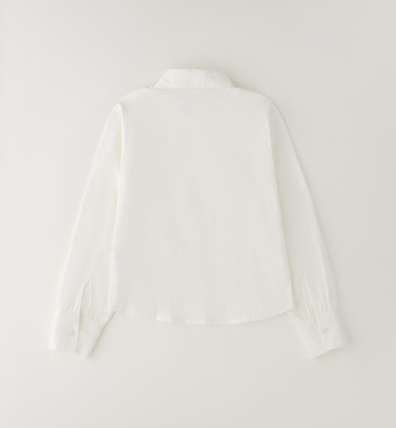 Camicia bianca ragazza PANNA-0112
