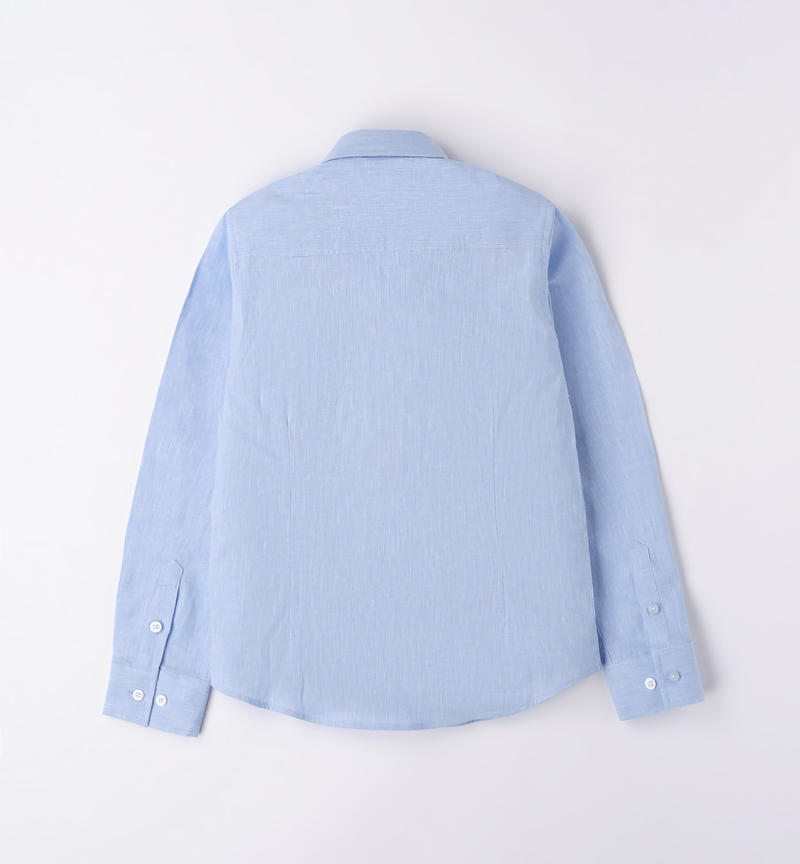 Sarabanda classic shirt with a pocket square for boys from 8 to 16 years AVION-3621