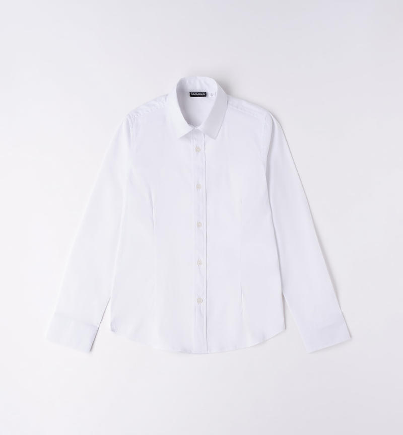 Sarabanda classic shirt for boys from 8 to 16 years BIANCO-0113