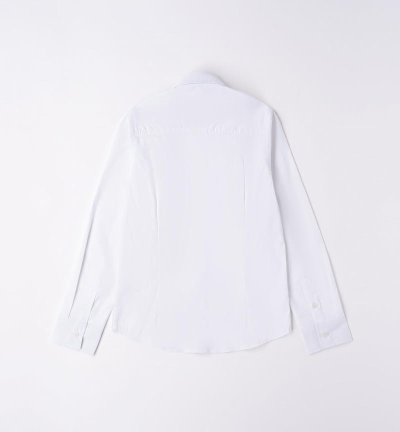 Sarabanda classic shirt for boys from 8 to 16 years BIANCO-0113