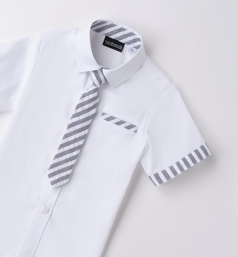 Camicia con cravatta bambino BIANCO-0113