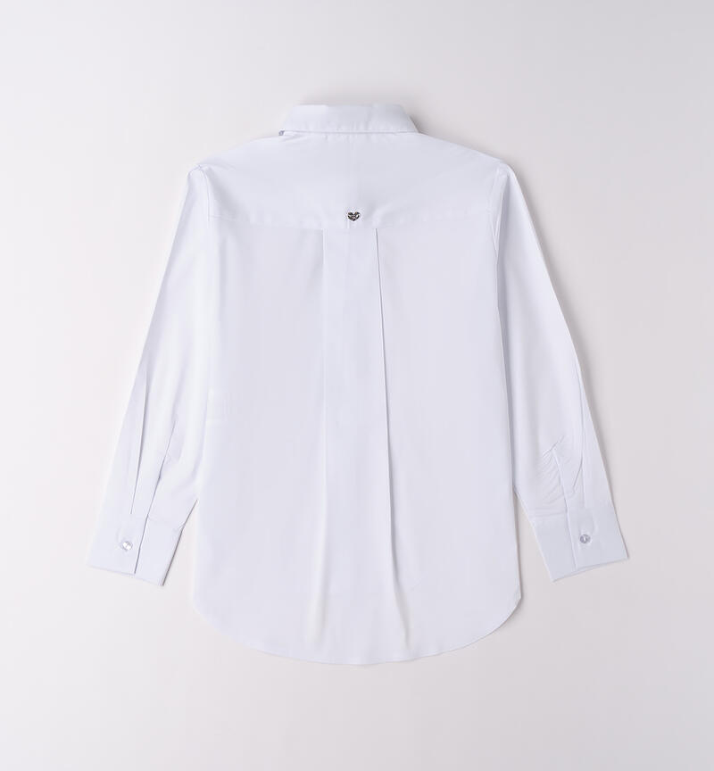Shirt with tie for girls BIANCO-0113