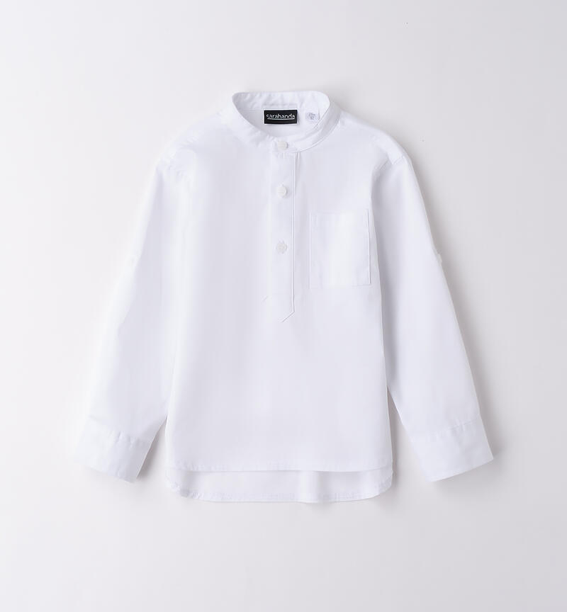 Camicia coreana bambino BIANCO-0113