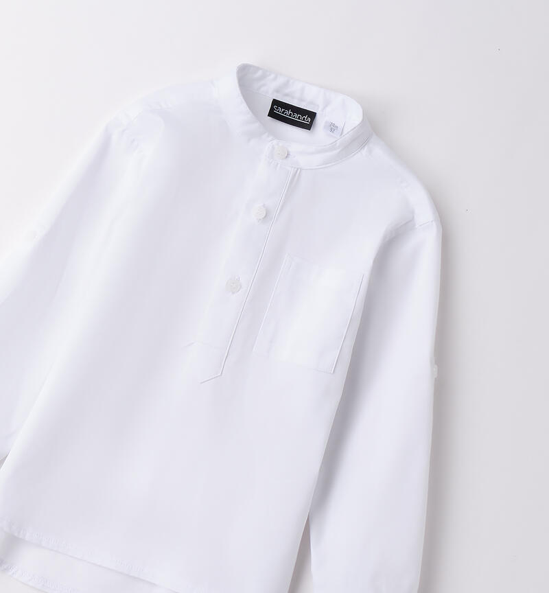 Camicia coreana bambino BIANCO-0113