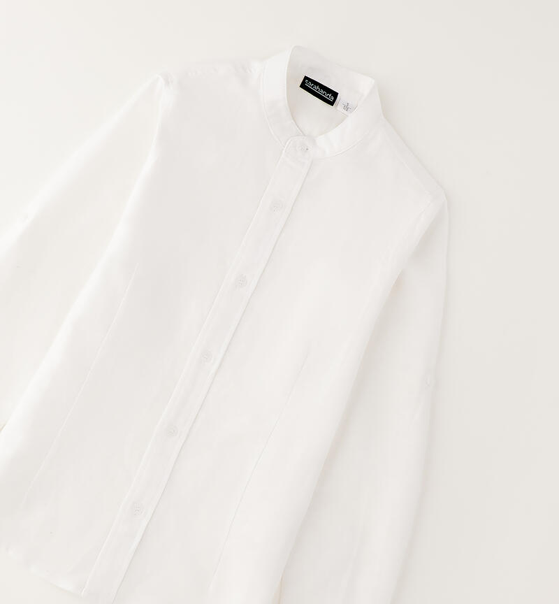 Camicia coreana ragazzo BIANCO-0113