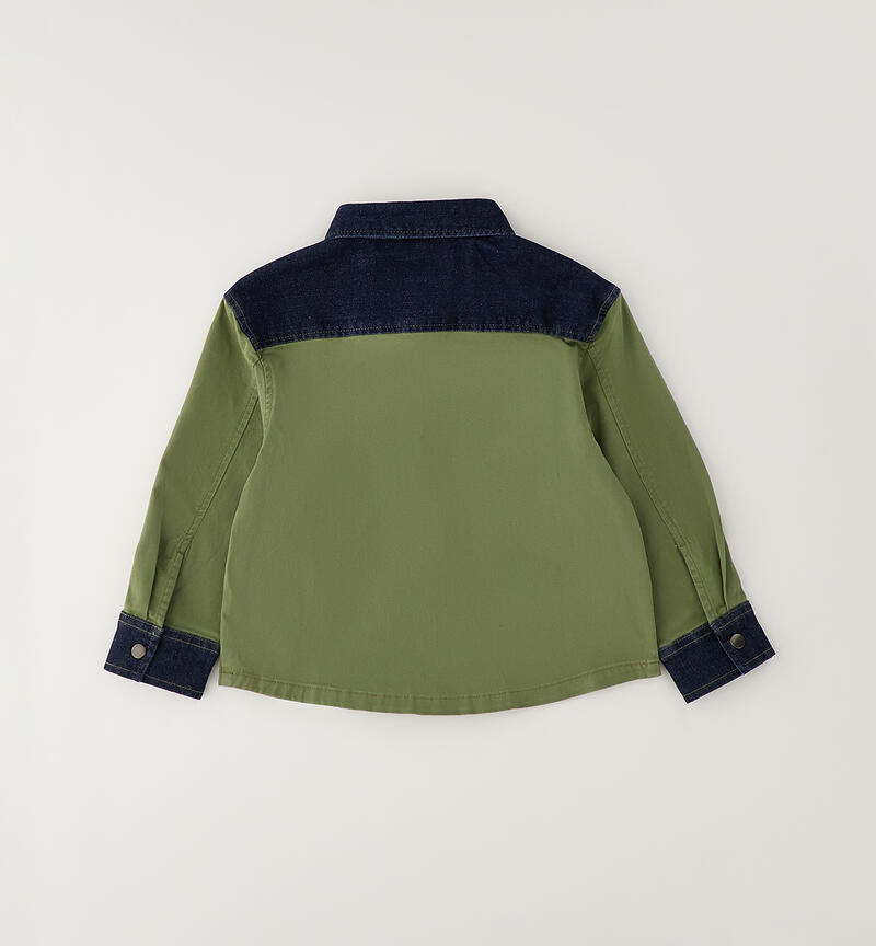 Camicia da bambino VERDE SALVIA-4951