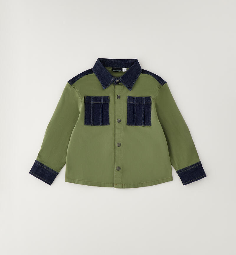 Camicia da bambino VERDE SALVIA-4951