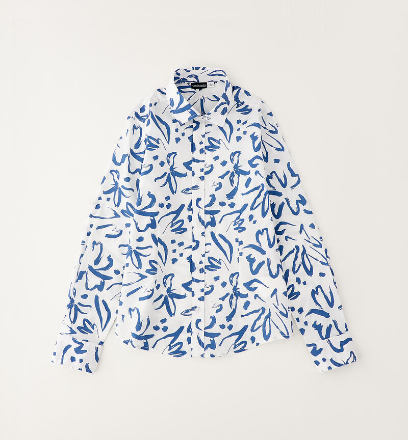 Boy's shirt BIANCO-ROYAL-6BVS