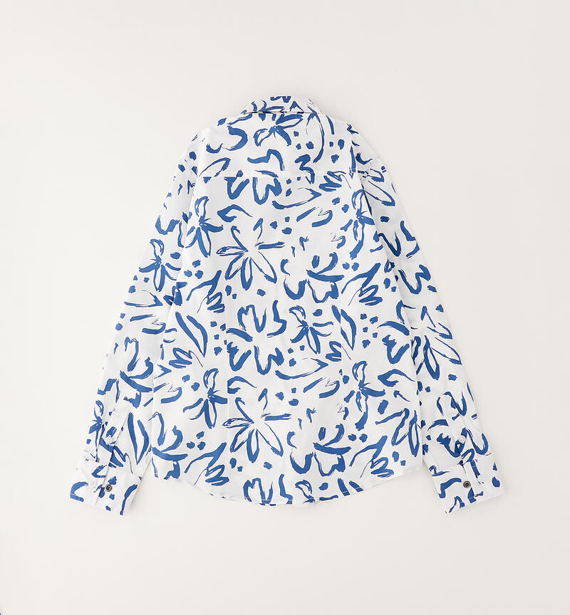 Boy's shirt BIANCO-ROYAL-6BVS