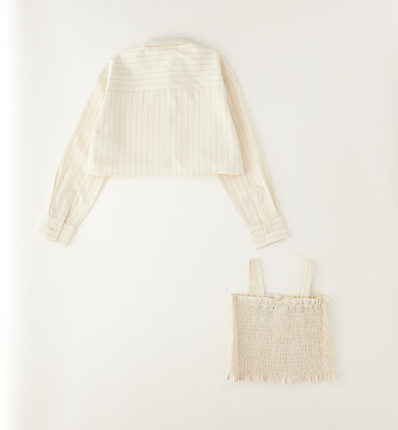 Girl's shirt and top LIGHT BEIGE -0129