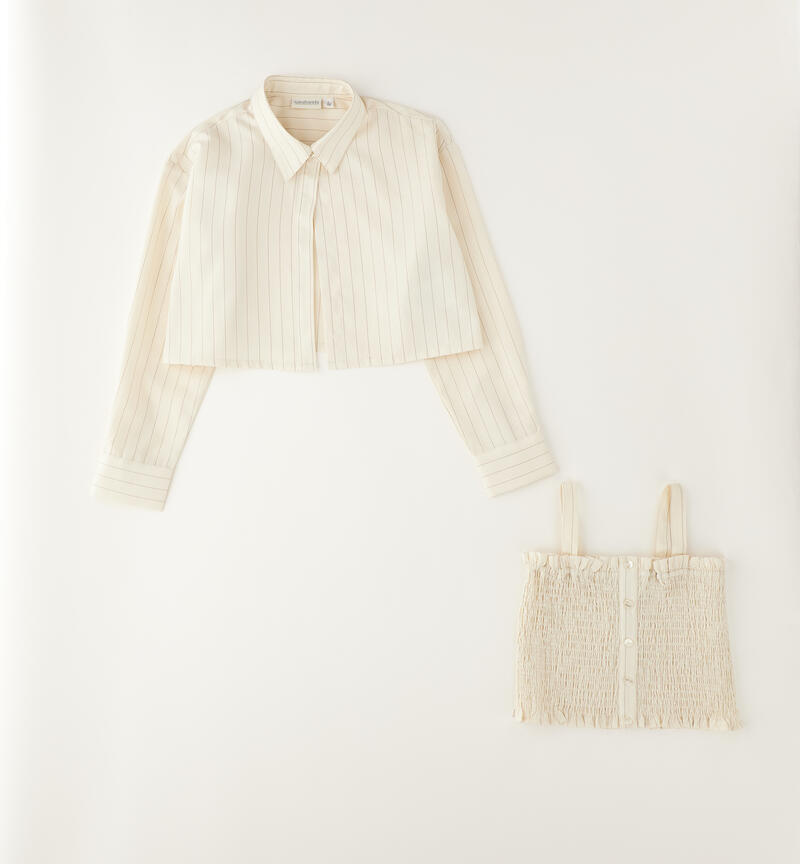 Girl's shirt and top LIGHT BEIGE -0129