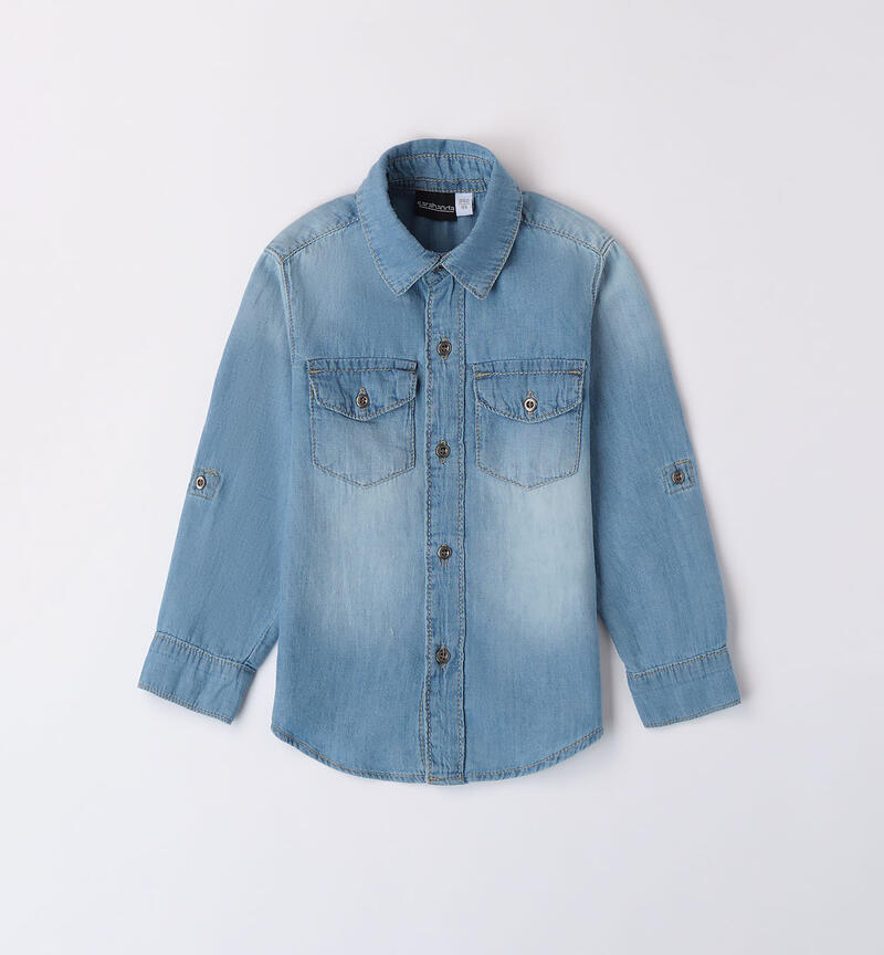 Boys' denim shirt  LAVATO CHIARISSIMO-7300